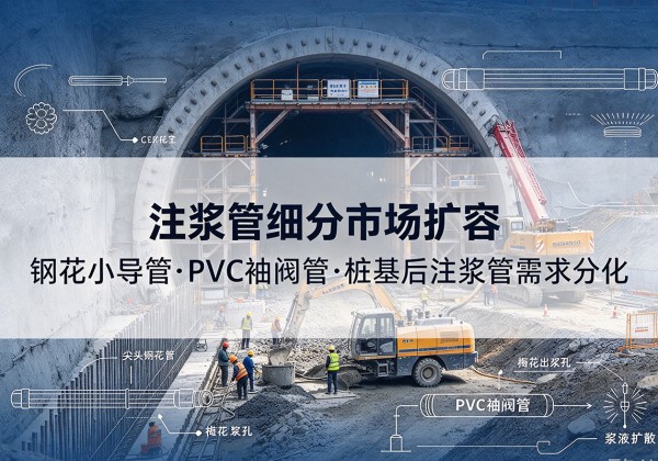 二七注浆管细分市场扩容，隧道钢花小导管、PVC 袖阀管、桩基后注浆管需求分化